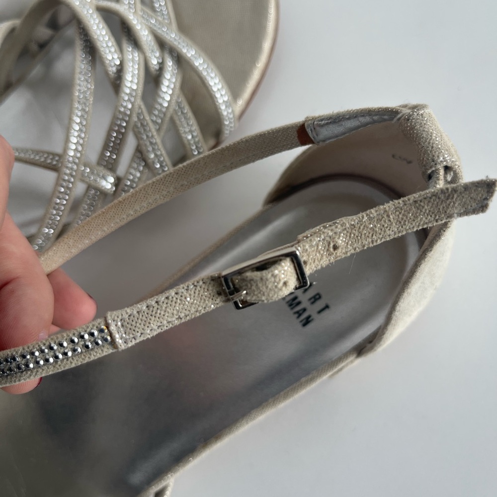Stuart Weitzman Silver Sandals - Picture 2 of 10